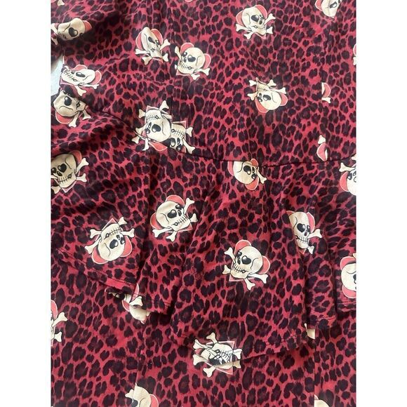 Torrid 2 Skull Soft Peplum Short Dress Stretch - Picture 2 of 7